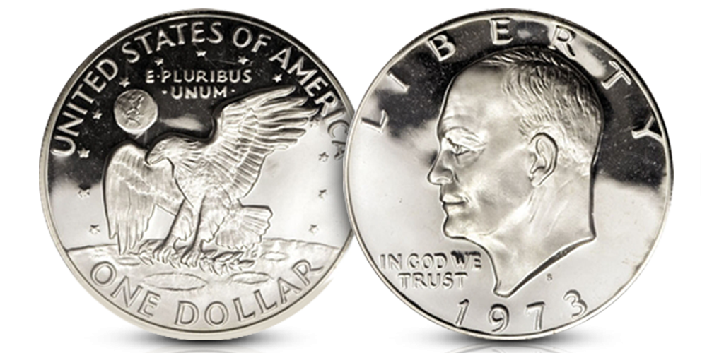 Original sølvmynt fra USA