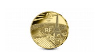 Revers - Paris 2024 - Den olympiske flamme 50€ Proof gullmynt